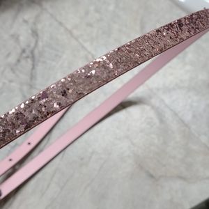 Pink glitter belt